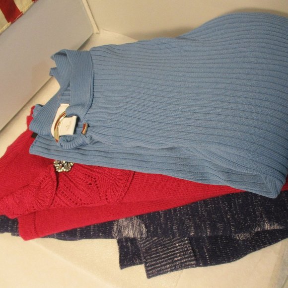 Lot of 3 Assorted Ladies Sweaters Tops Pullovers Bundle Size Large - Picture 5 of 9